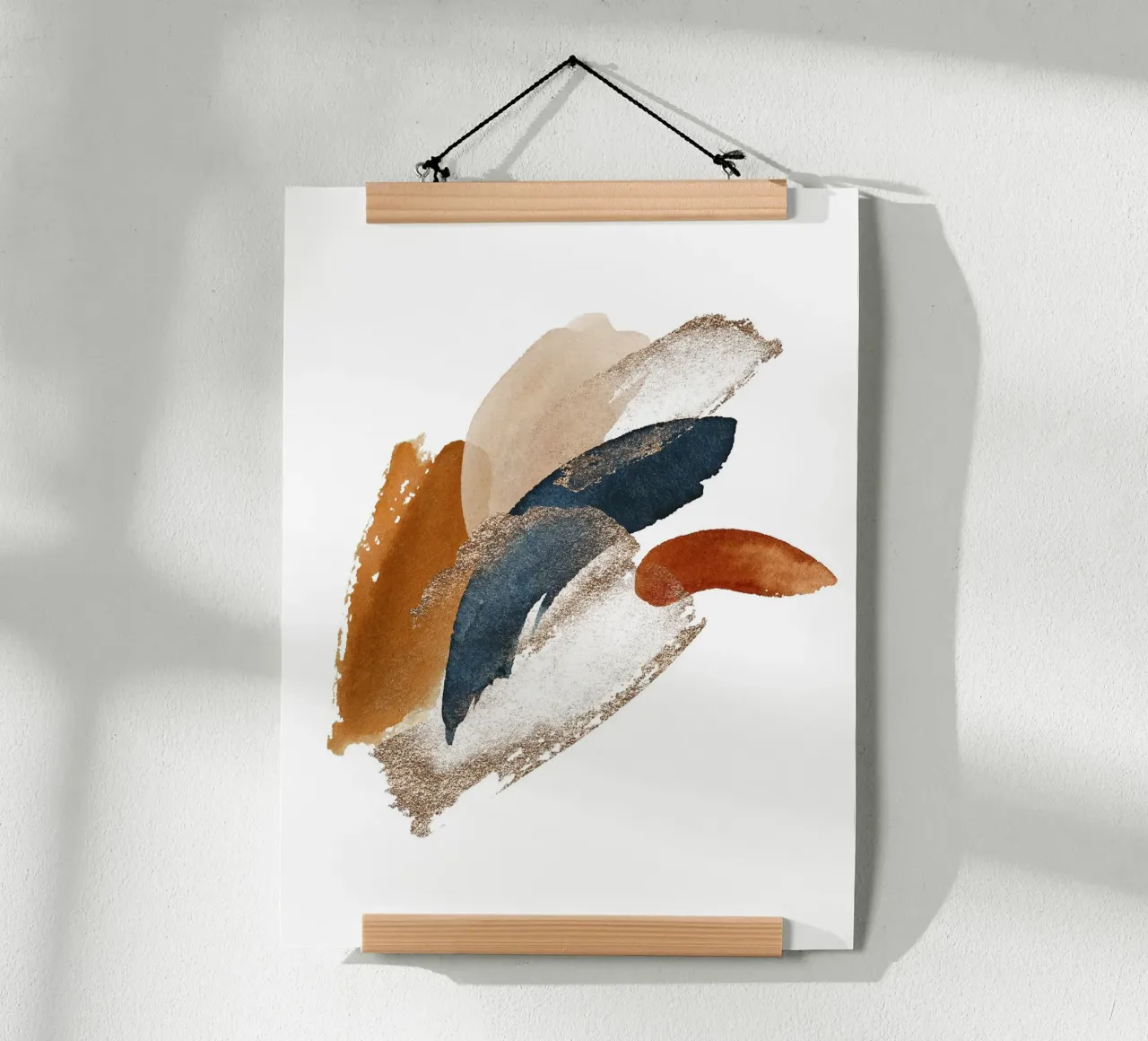 Abstrakte Pinselstriche – Elegante Wandkunst Poster von Whole©