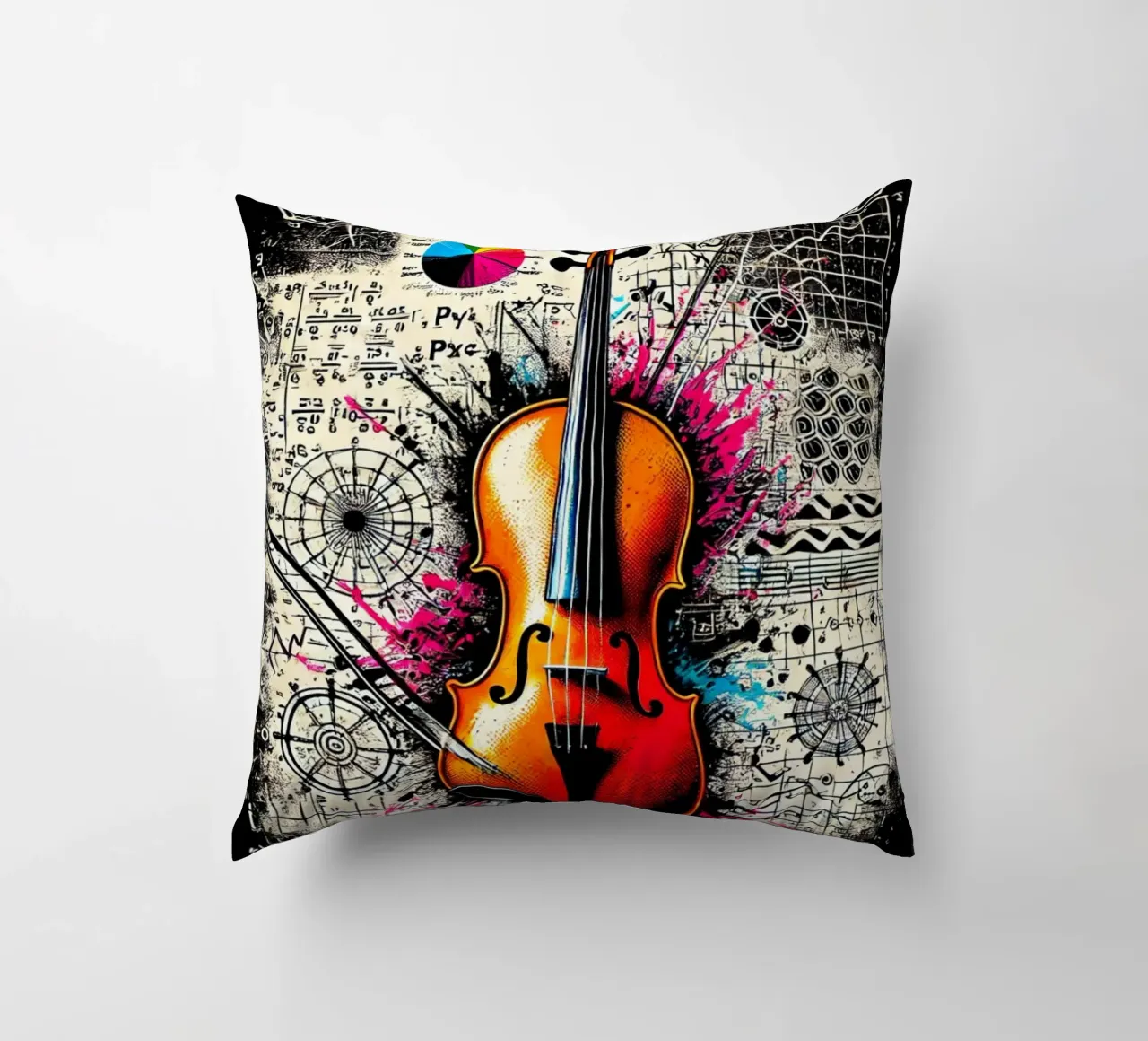 Technical violin decorative cushion by SwenIA design