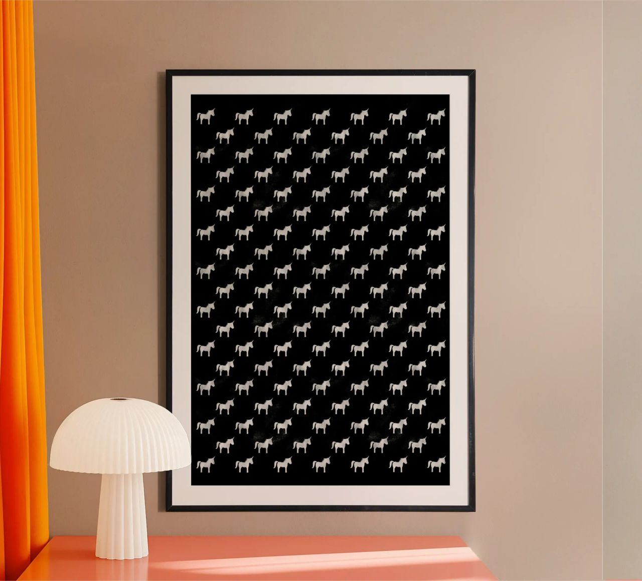 Unicorn Party Black Poster von Leah Flores
