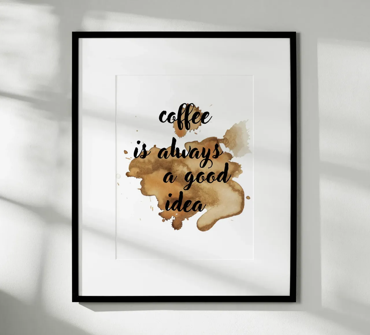 il caffè è sempre una buona idea poster con telaio in alluminio da ArtDesign by KBK
