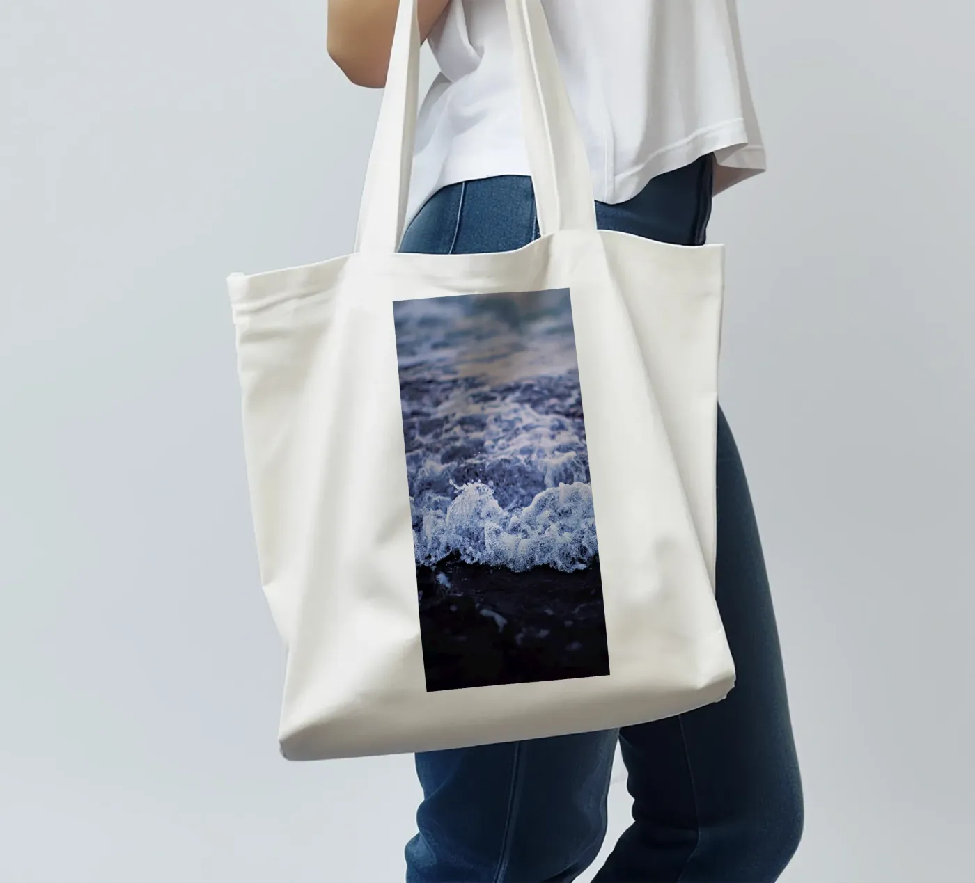 Waves tote bag by Leah Flores