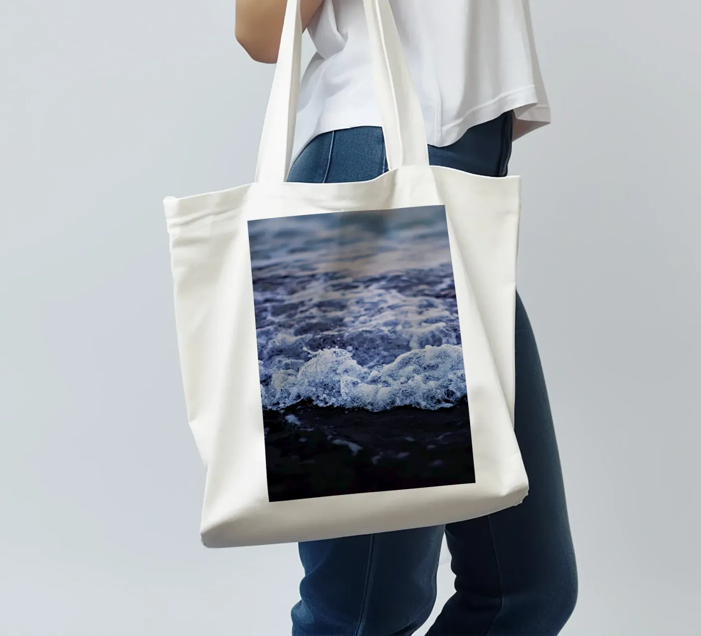 Waves tote bag by Leah Flores