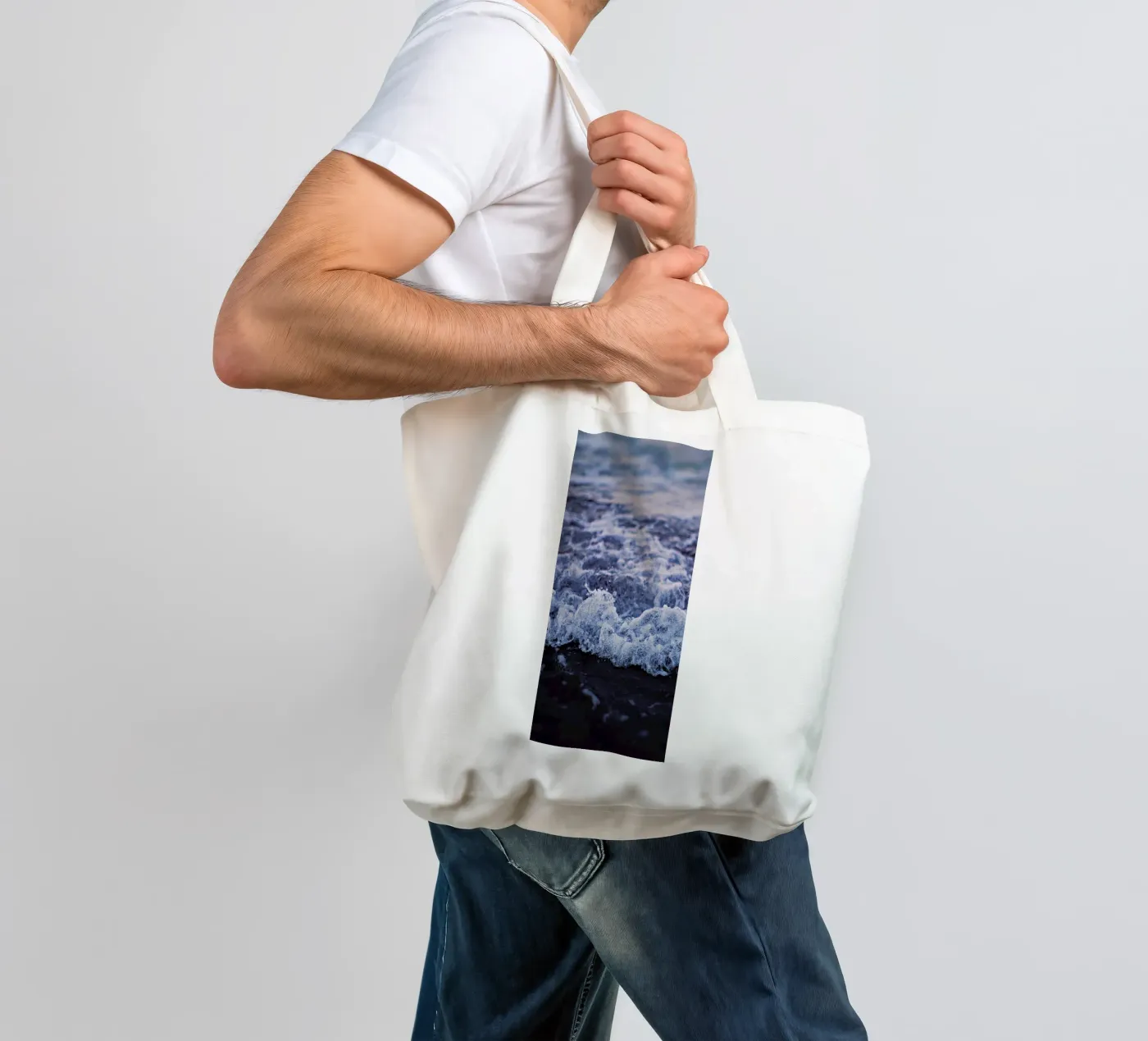 Waves tote bag by Leah Flores