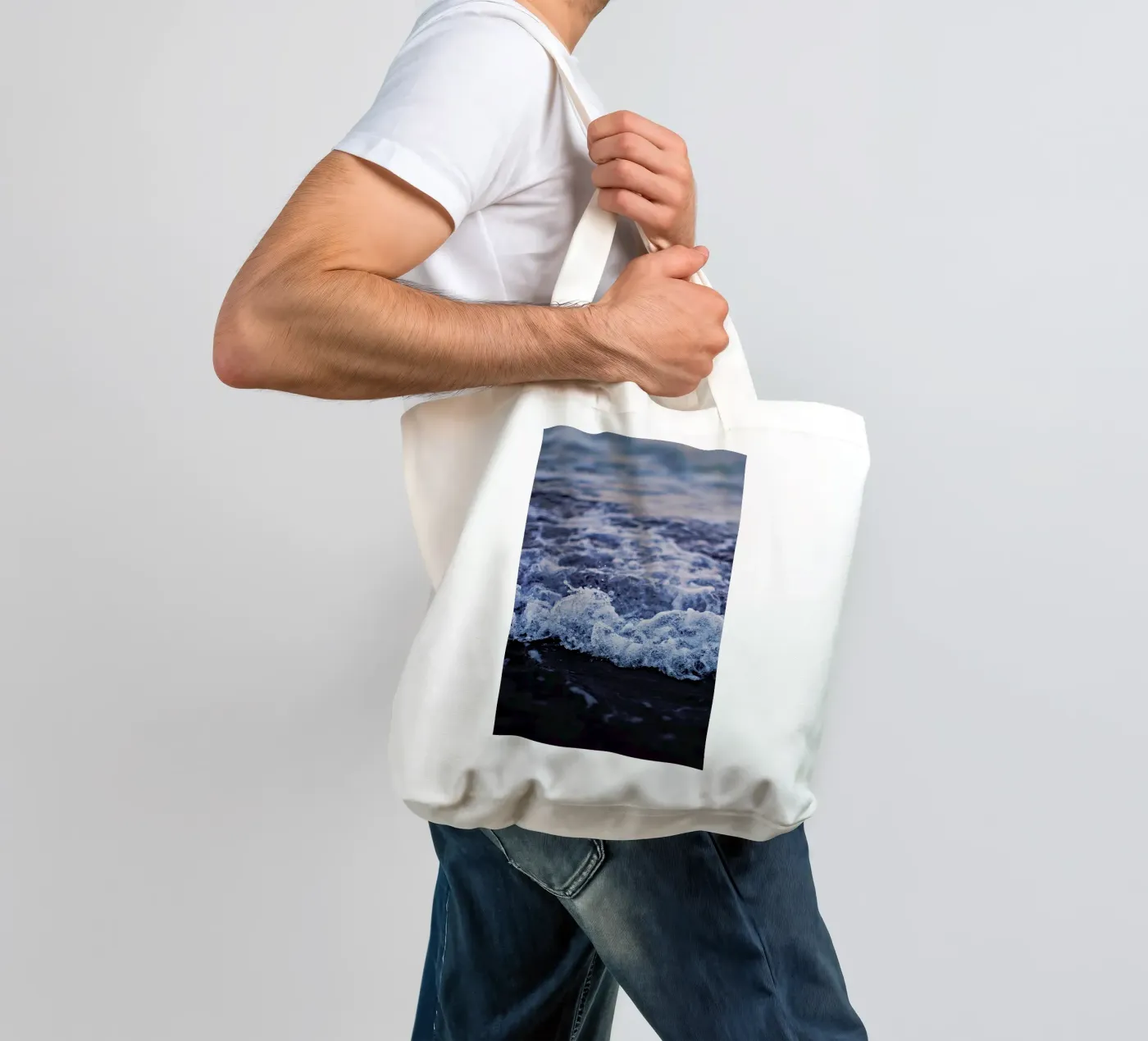 Waves tote bag by Leah Flores