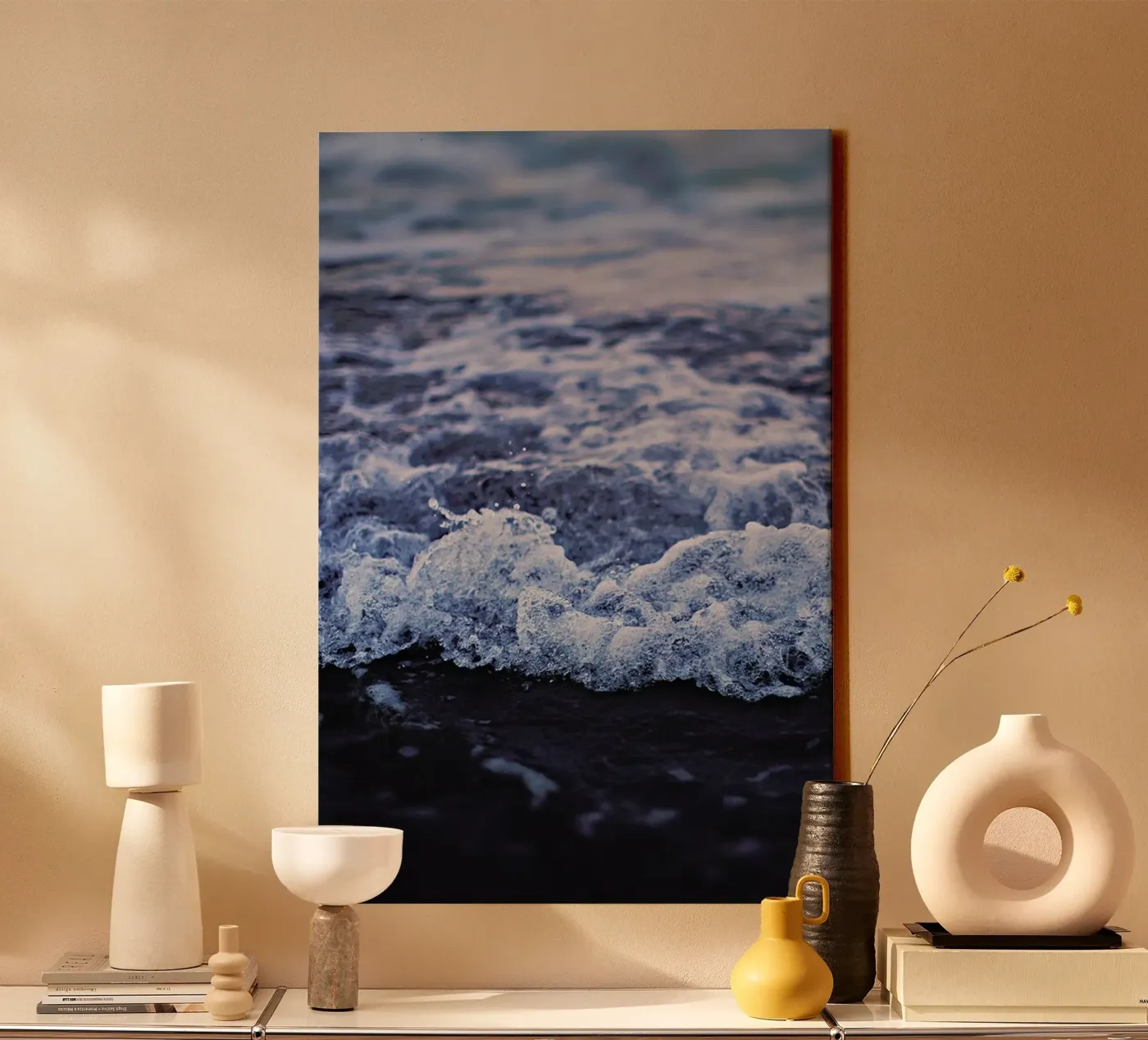 Waves canvas by Leah Flores