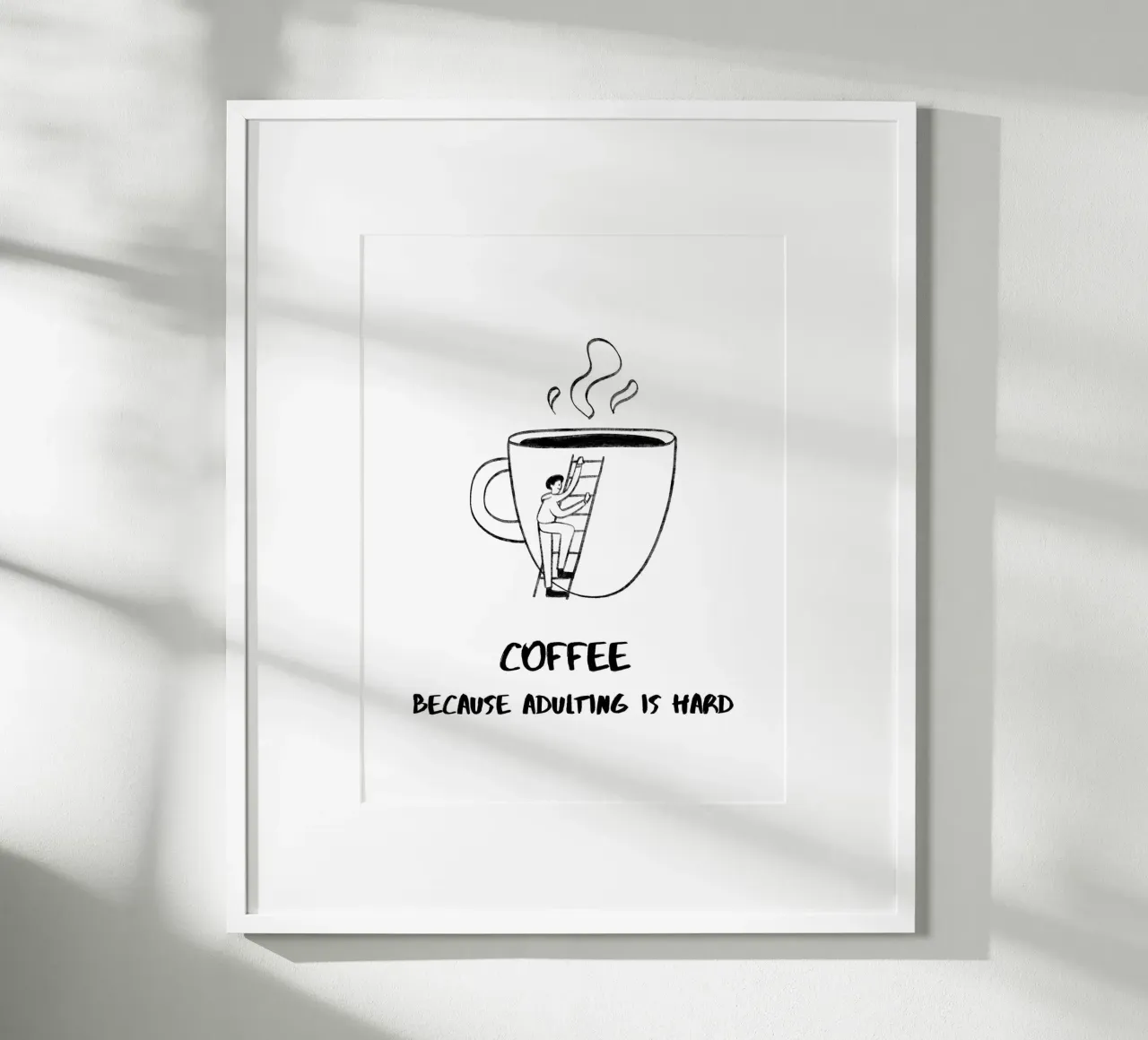 CAFFÈ PERCHÉ ESSERE ADULTI È DIFFICILE V carta hahnemühle da ArtDesign by KBK