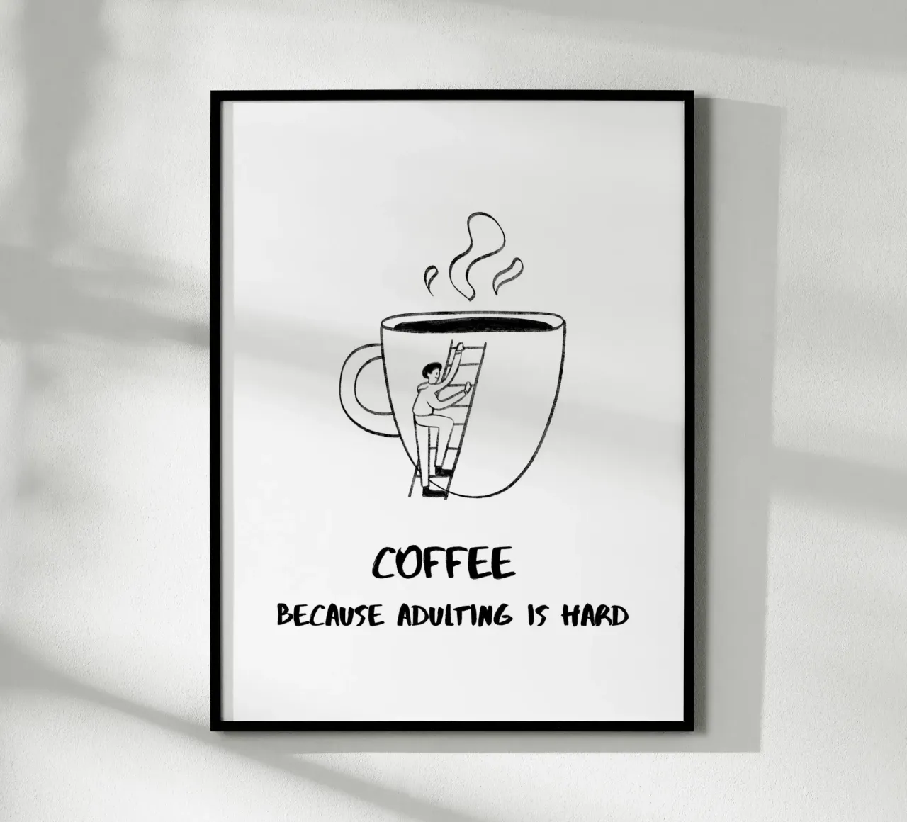 CAFFÈ PERCHÉ ESSERE ADULTI È DIFFICILE V carta hahnemühle da ArtDesign by KBK