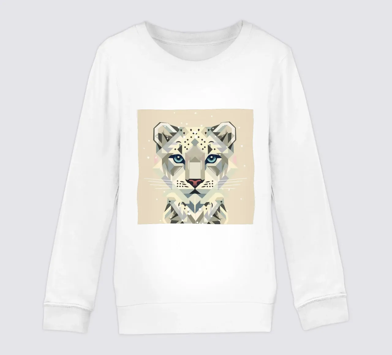 Geometrico leopardo delle nevi - forte eleganza in natura felpa bambino da namosh