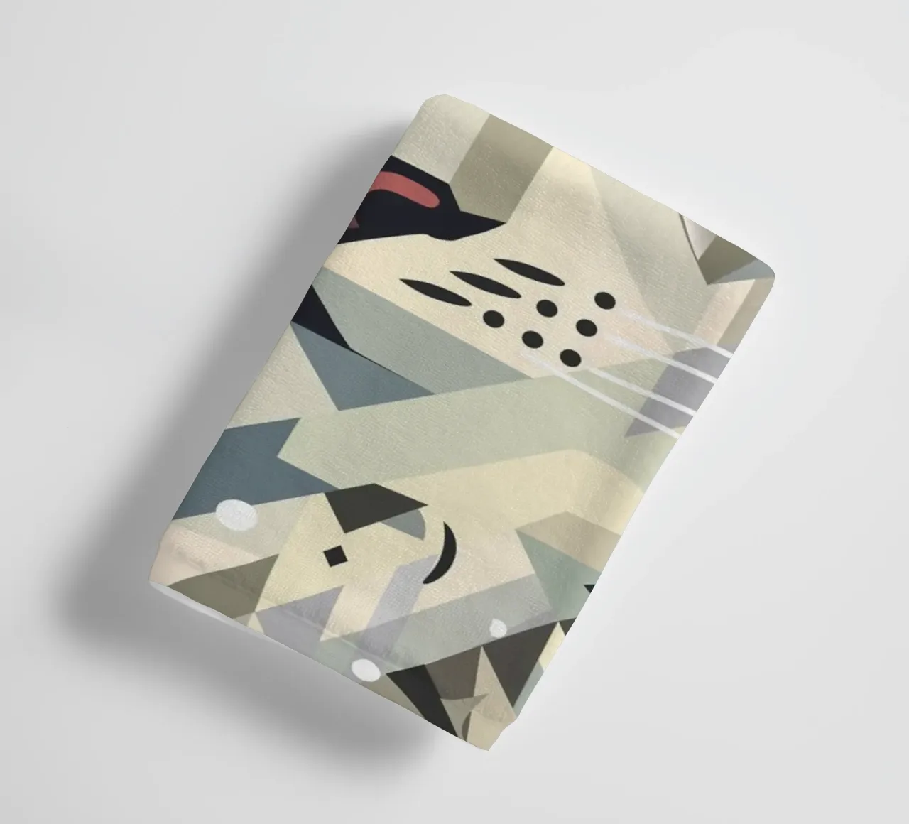 Geometric snow leopard - strong elegance in the wild towel by namosh