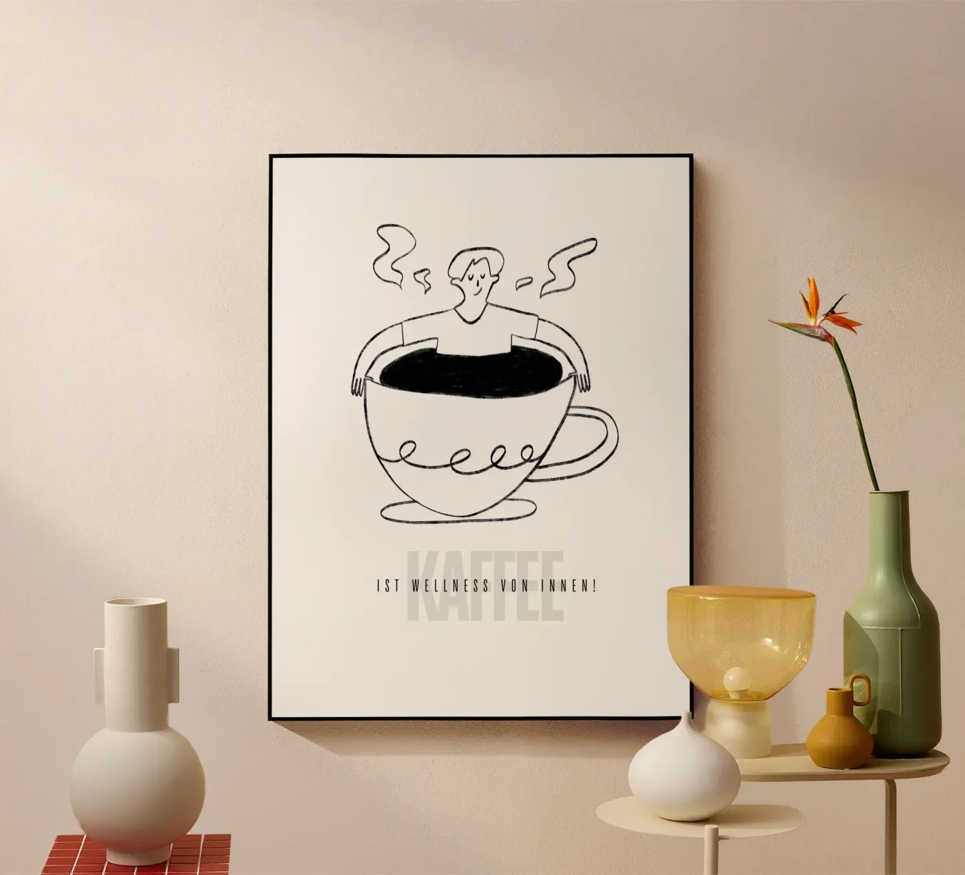 COFFEE IS WELLNESS FROM THE INSIDE! Acryl-Glas von ArtDesign by KBK