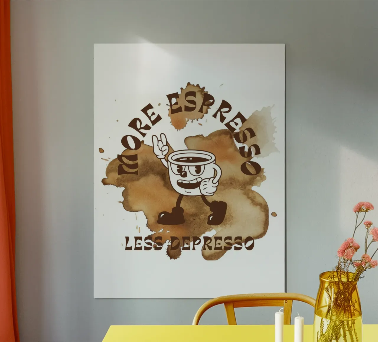 MORE ESPRESSO LESS DEPRESSO carta hahnemühle da ArtDesign by KBK