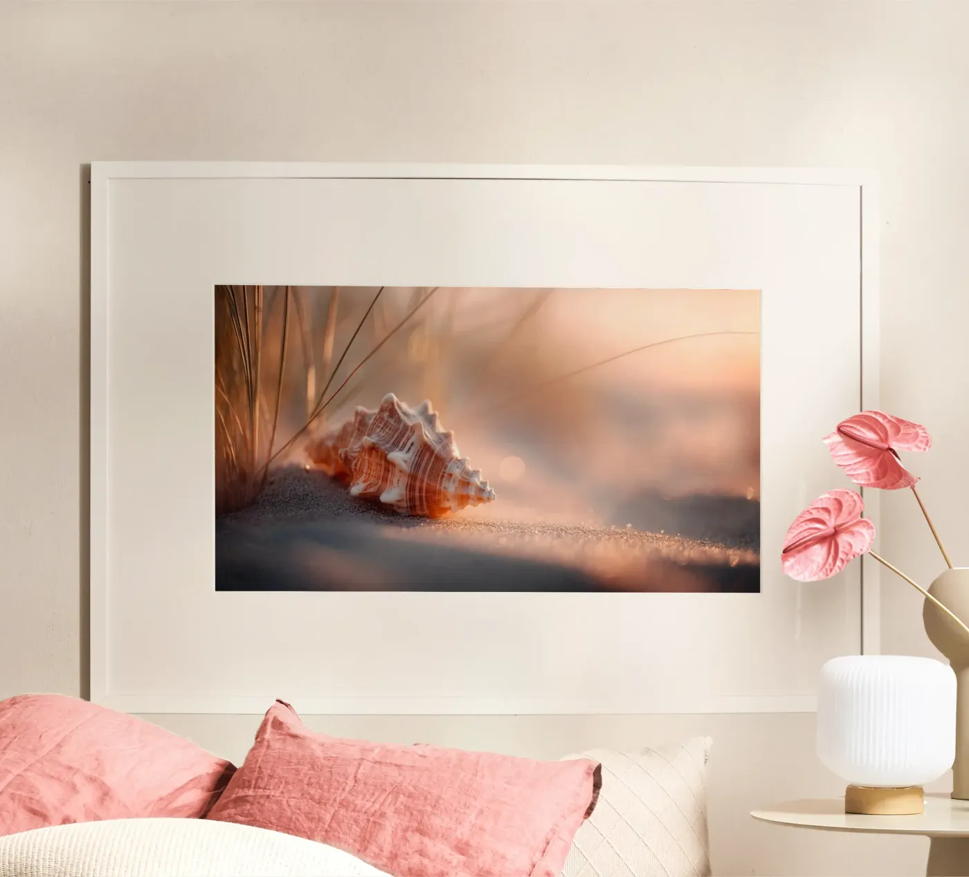 Sunset Seashell No 02 poster van treechild
