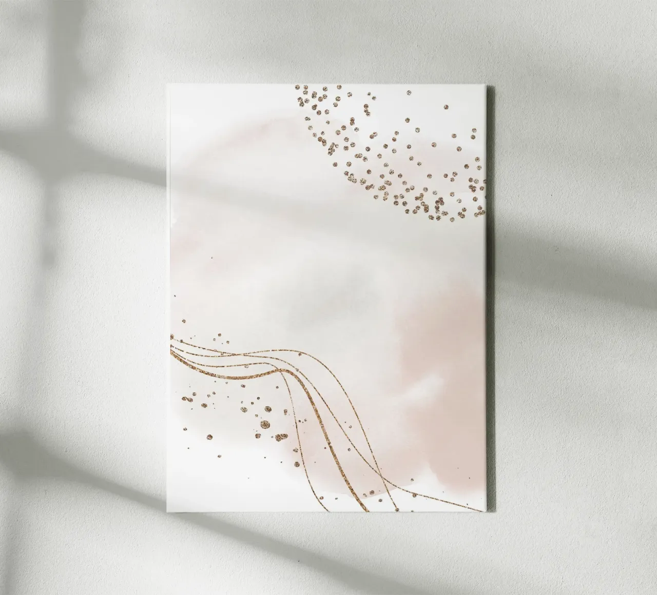Delicate elegantie - abstracte kunst met gouden accenten canvas van Whole©