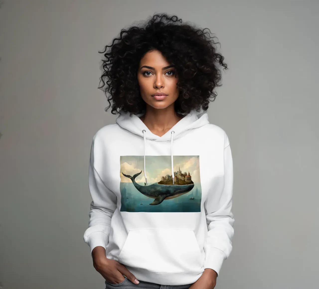 The Journey of Worlds felpa con cappuccio da christephania