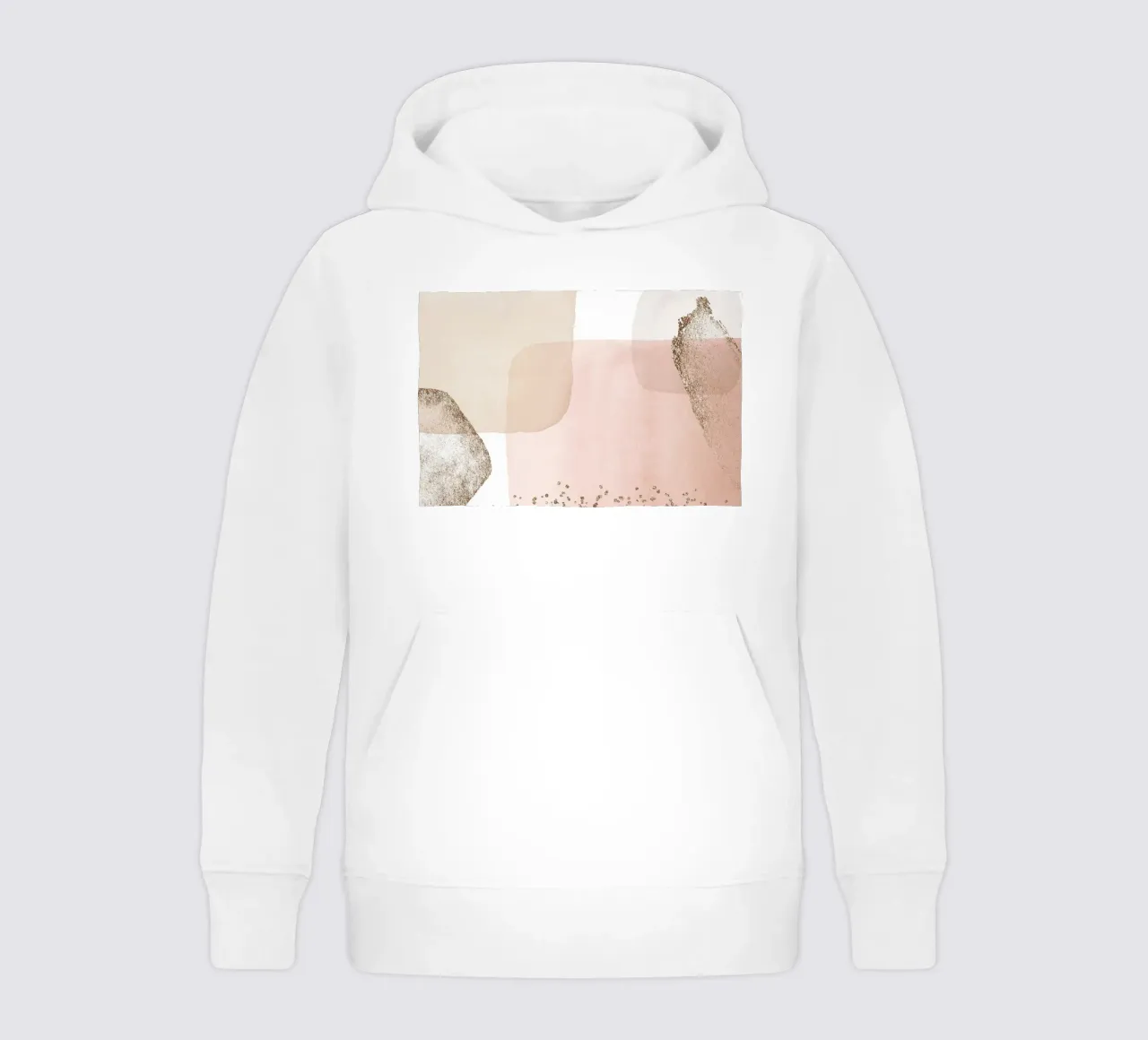 Morbidezza astratta - colori pastello e accenti dorati felpa bambino con cappuccio da Whole©