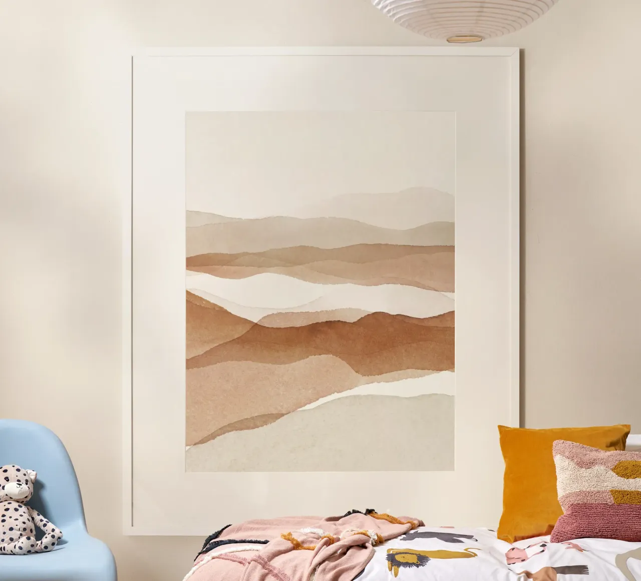 Paesaggio astratto - tonalità della terra e minimalismo carta hahnemühle da Whole©