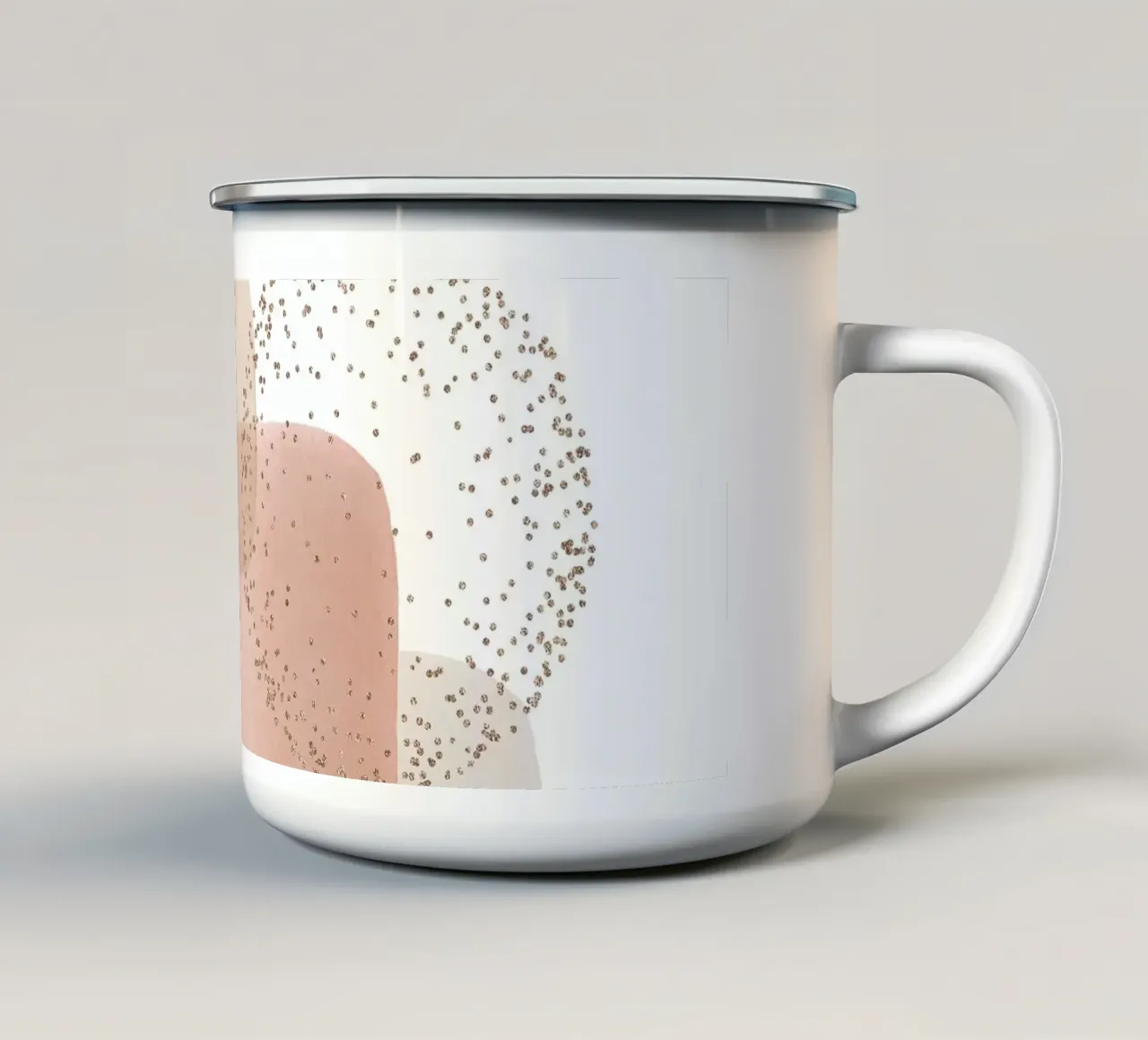 Eleganza astratta - colori pastello e accenti dorati tazza in smalto da Whole©