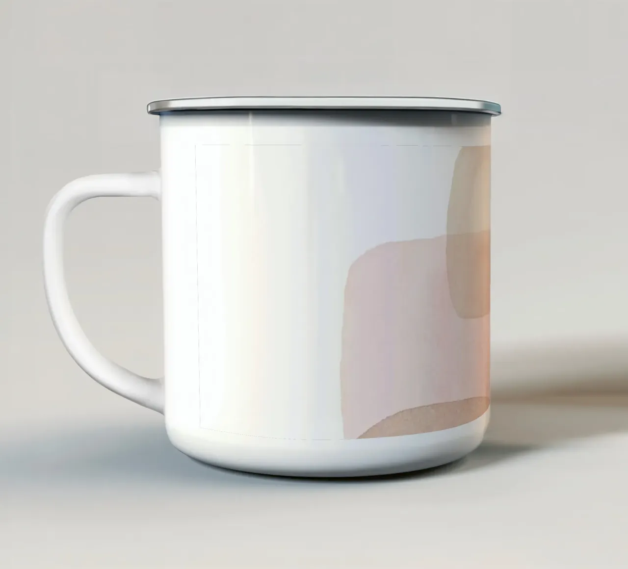 Eleganza astratta - colori pastello e accenti dorati tazza in smalto da Whole©