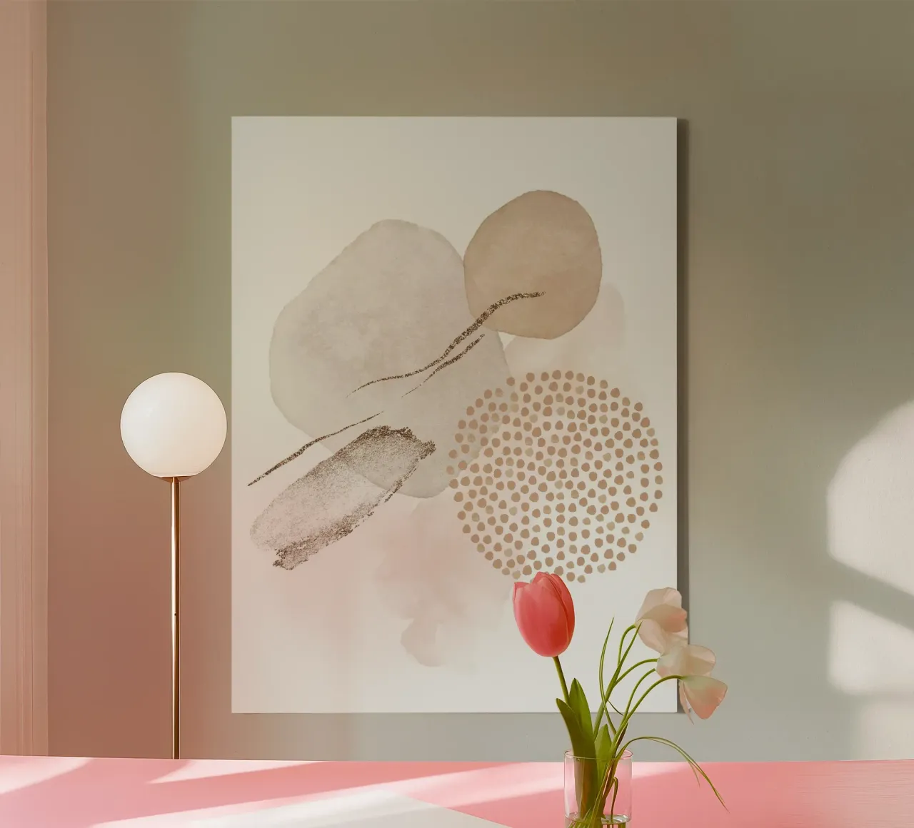 Elegant harmony - abstract shapes canvas by Whole©