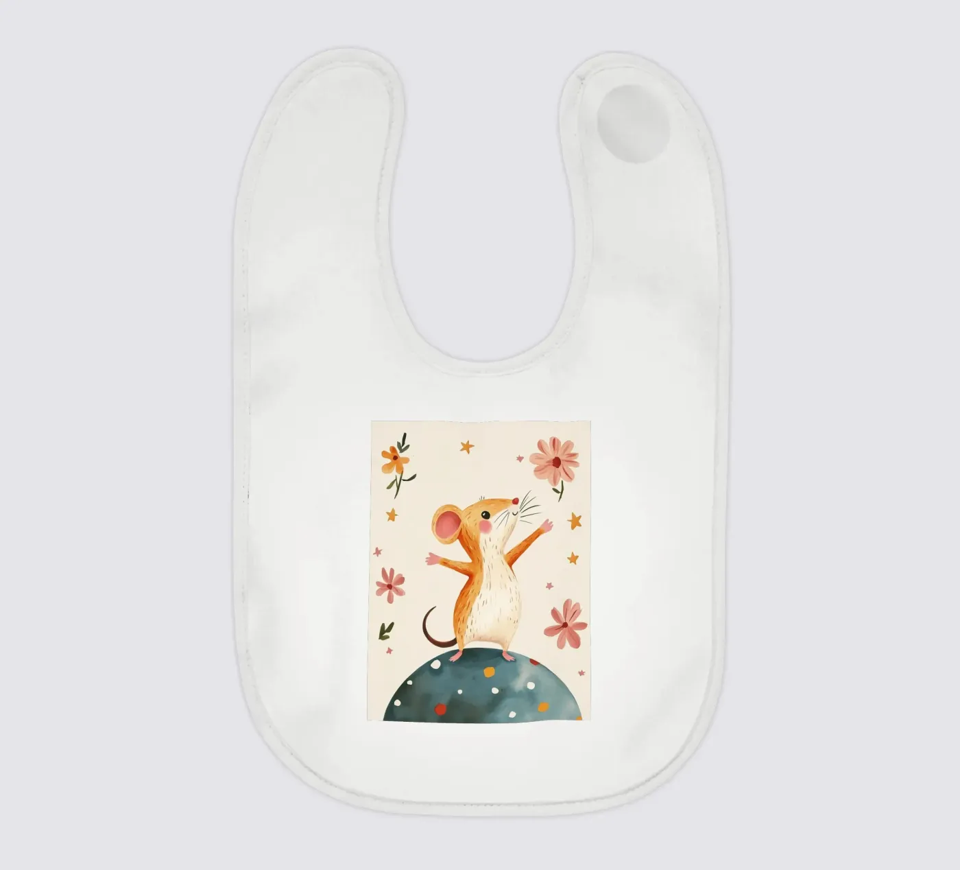 Tiny Planet Mouse baby bib by Lilo
