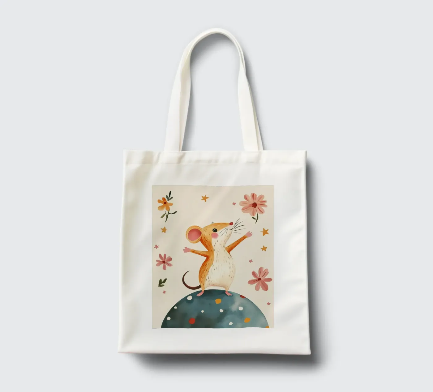 Tiny Planet Mouse tote bag by Lilo