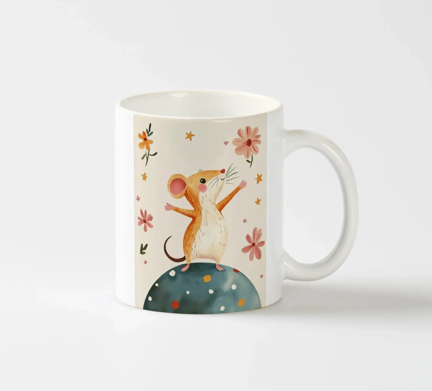Tiny Planet Mouse ceramic mug by Lilo
