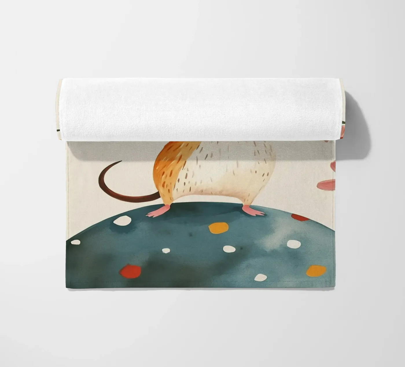 Tiny Planet Mouse beach towel by Lilo