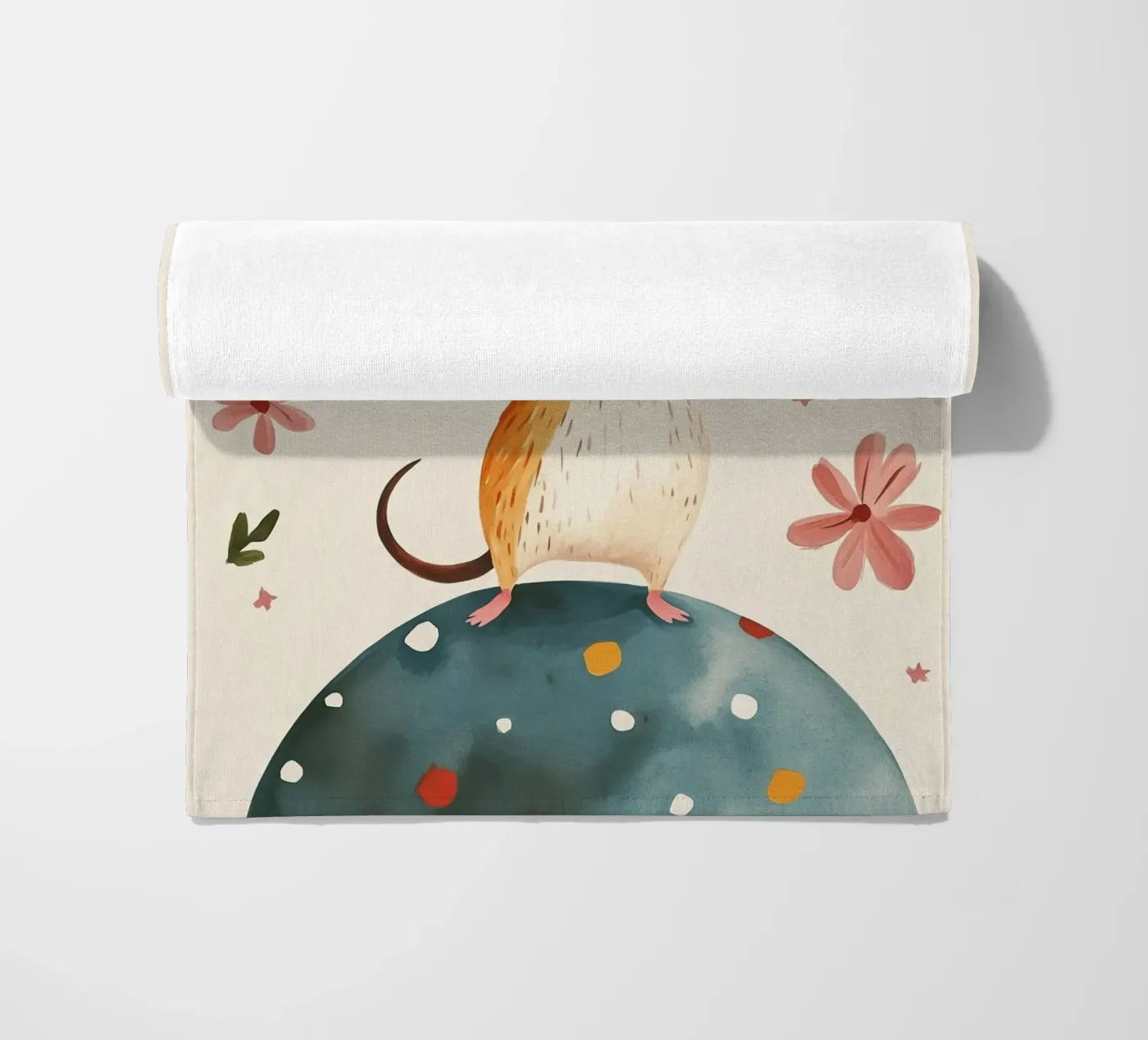 Tiny Planet Mouse beach towel by Lilo