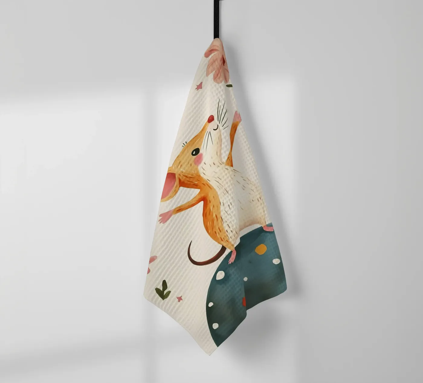 Tiny Planet Mouse tea towel by Lilo