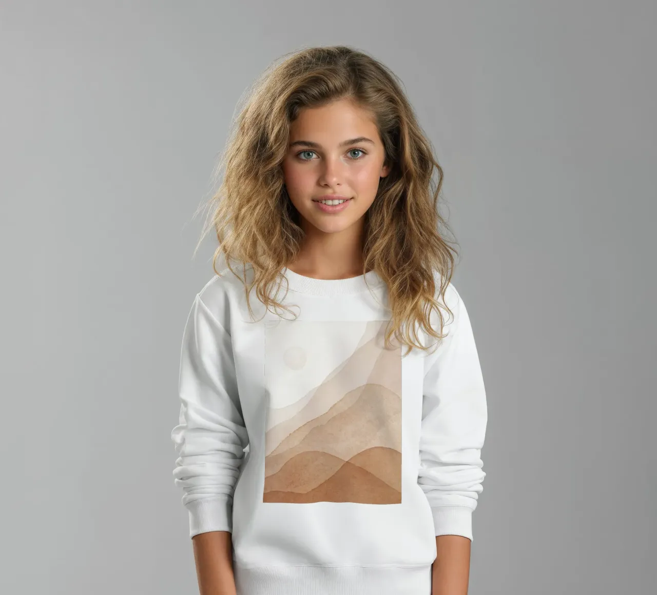 Gentle waves - Abstract landscape kids sweatshirt by Whole©