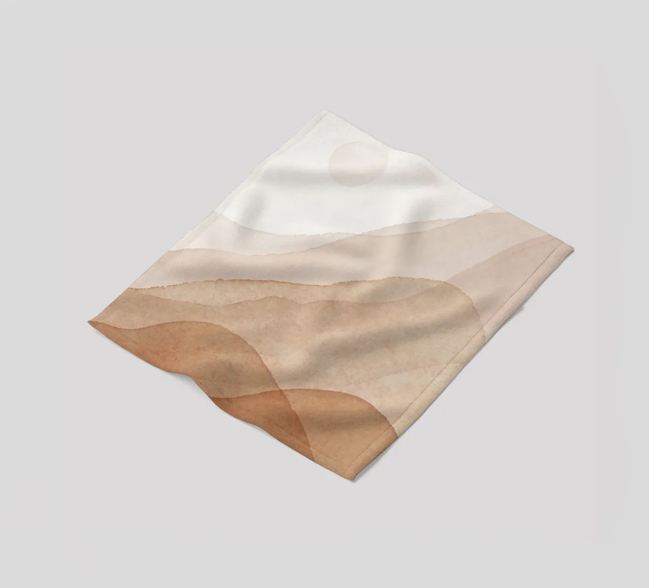 Zachte golven - Abstract landschap fleecedeken van Whole©