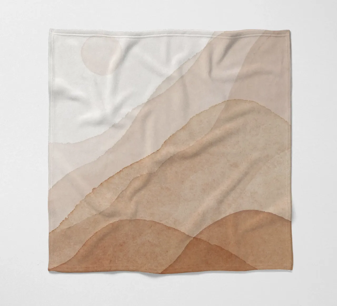 Zachte golven - Abstract landschap fleecedeken van Whole©