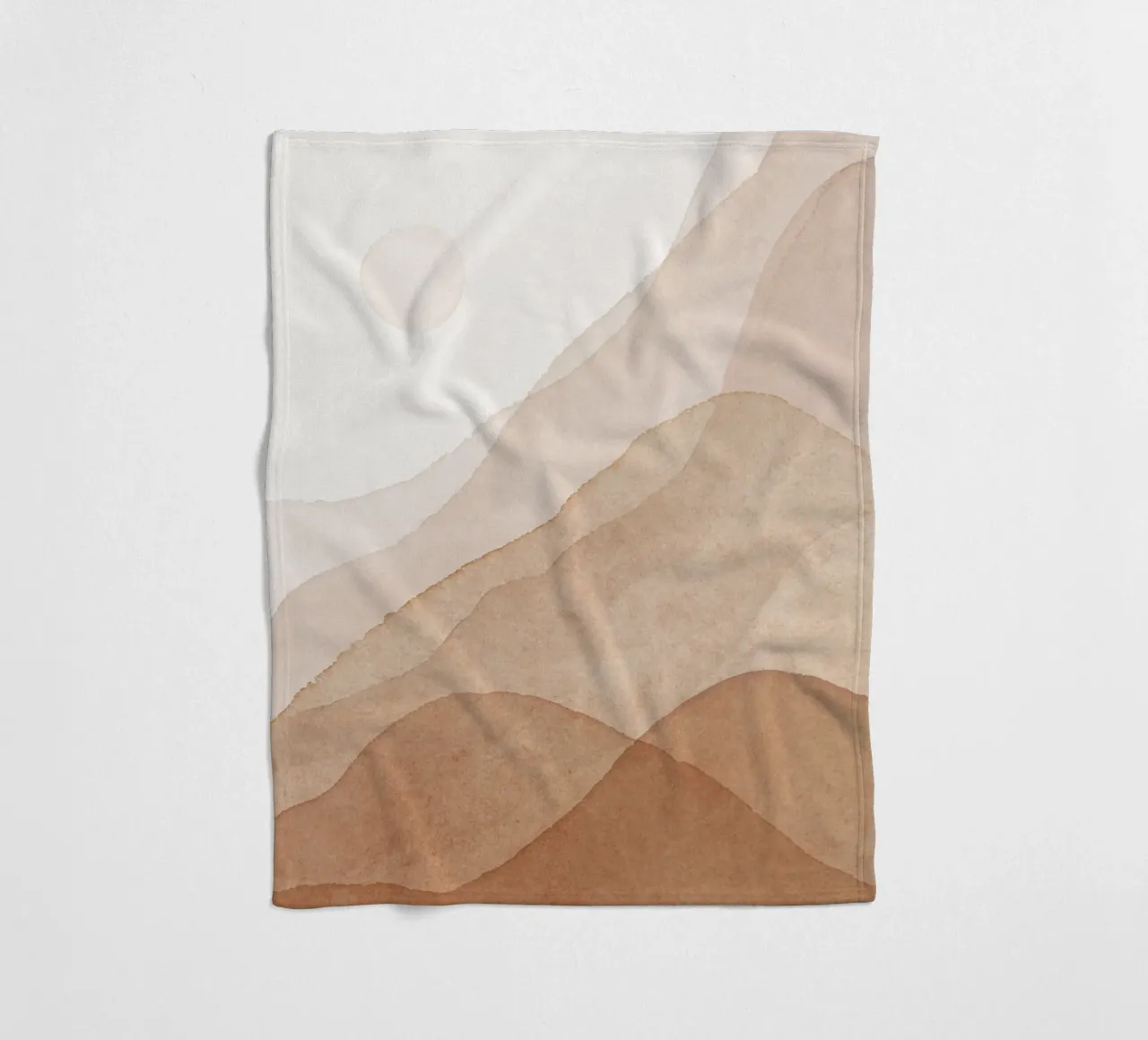 Zachte golven - Abstract landschap fleecedeken van Whole©