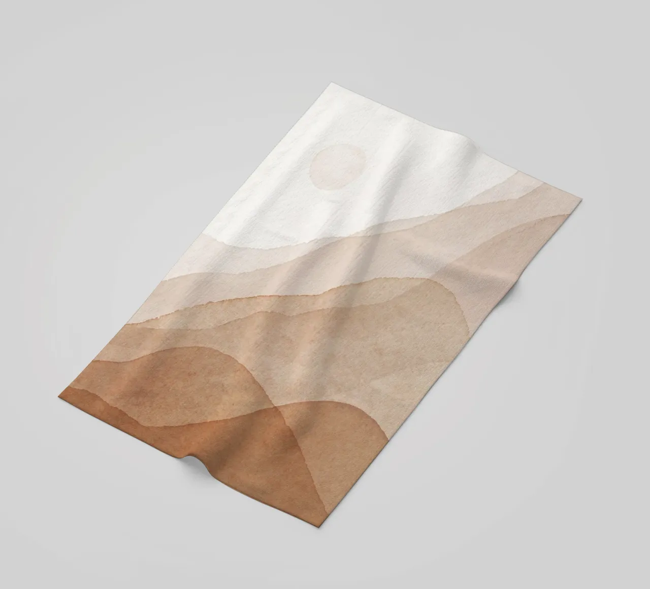 Zachte golven - Abstract landschap strandhanddoek van Whole©