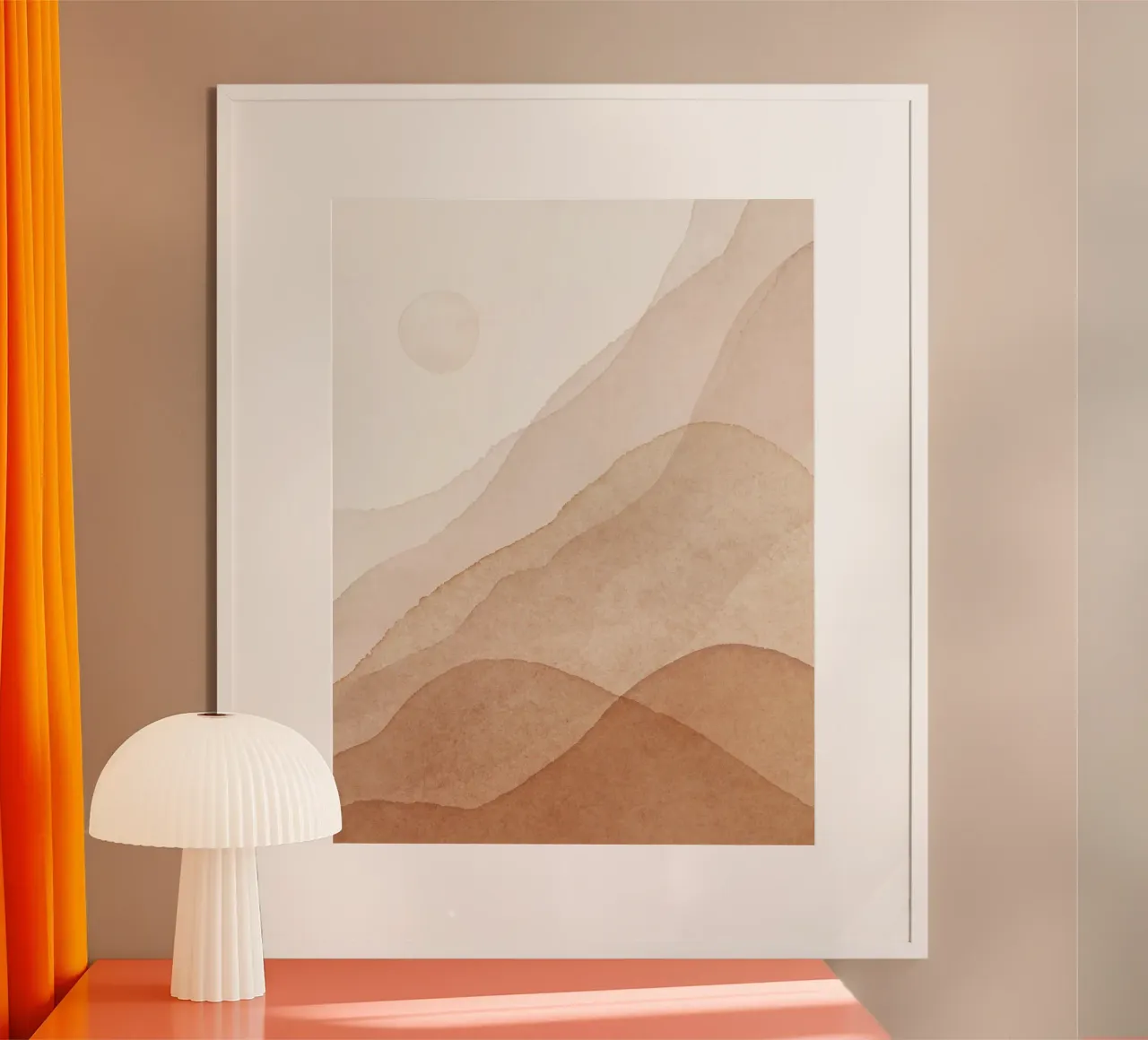 Sanfte Wellen – Abstrakte Landschaft Poster von Whole©