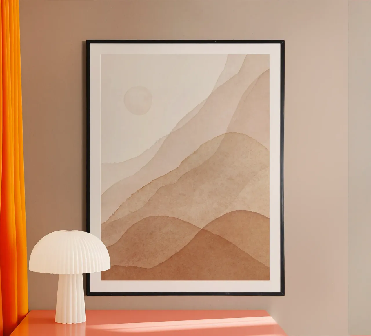 Sanfte Wellen – Abstrakte Landschaft Poster von Whole©