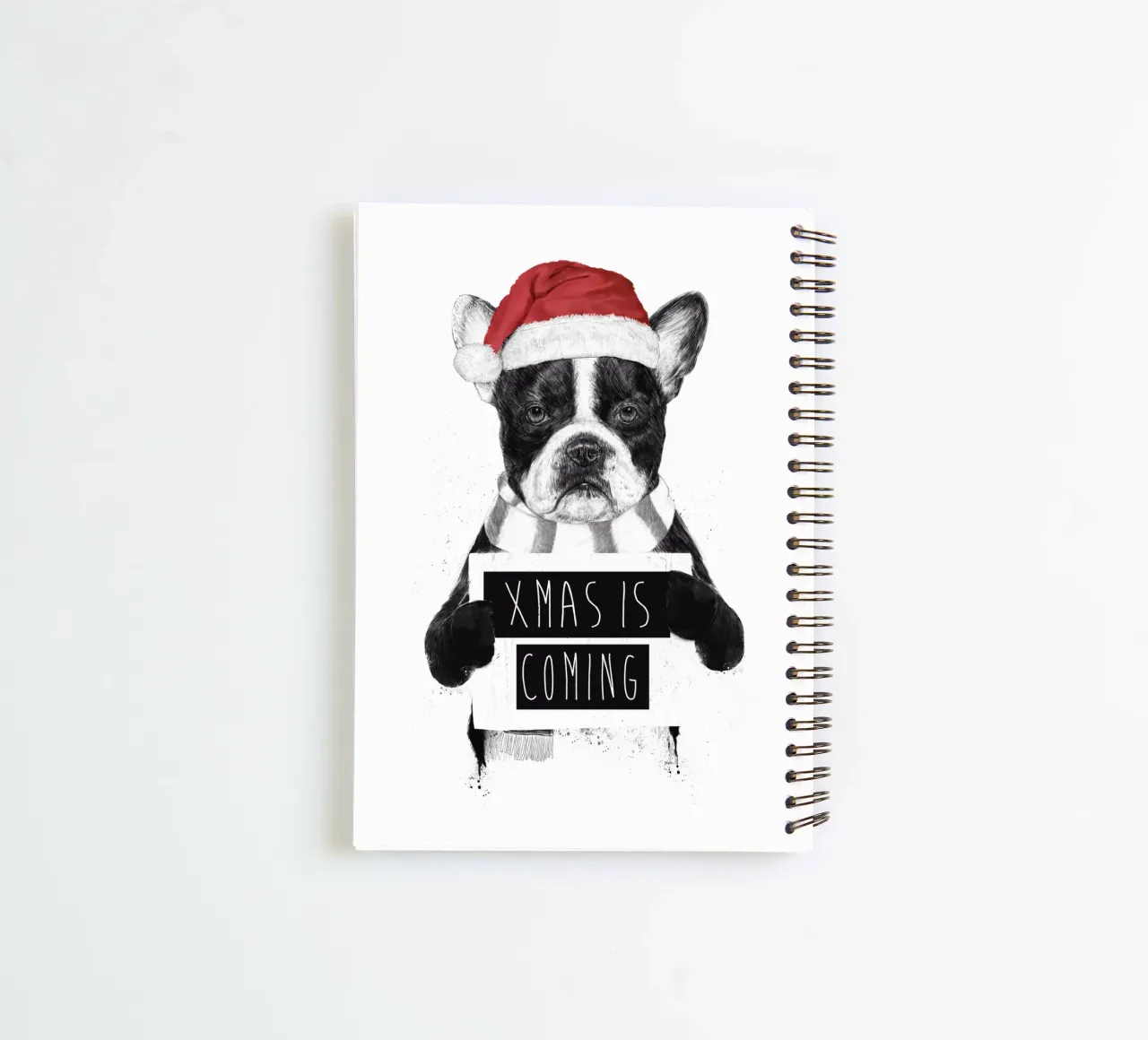 Xmas Dog spiral notebook by Balazs Solti