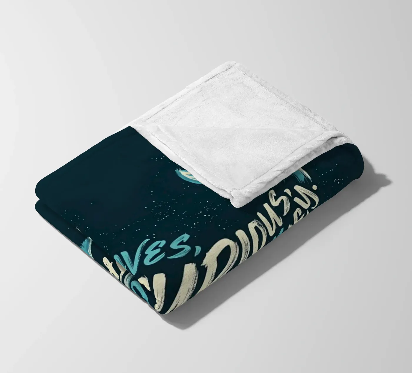„Make Waves“ – Wal-Typografie-Design Fleecedecke von Klitzeklein