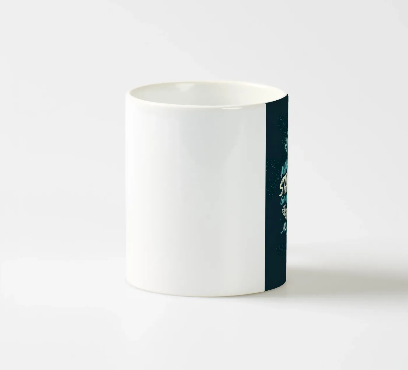 Make Waves Whale Typography Design ceramic mug by Klitzeklein