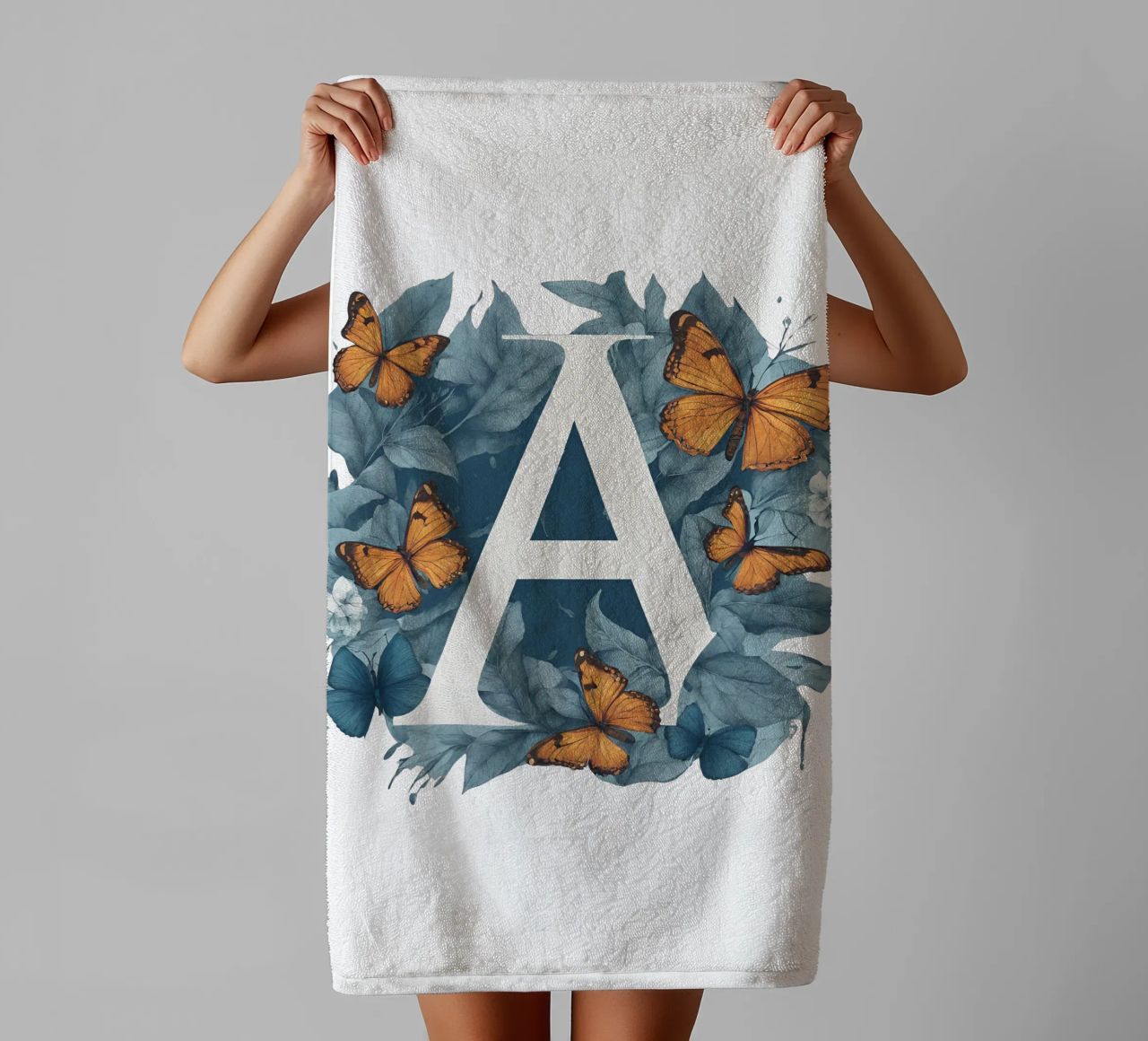 Farfalla blu A asciugamano da bagno da Shinery