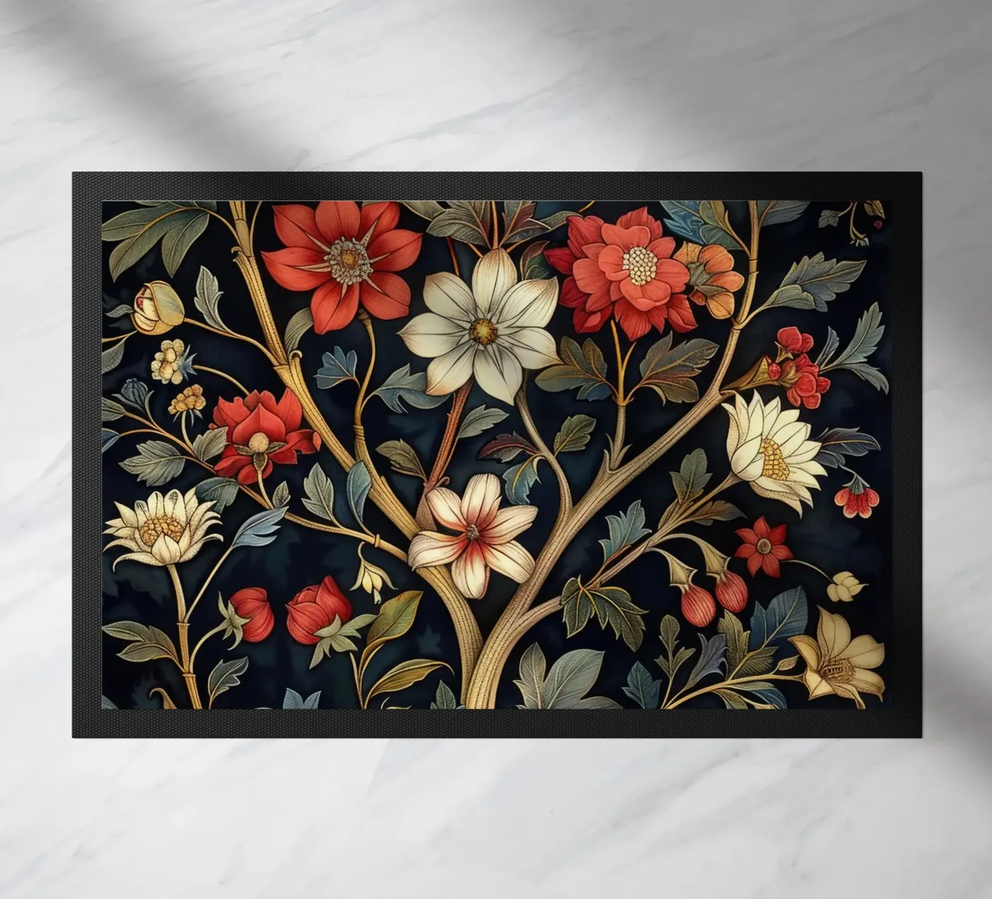 William Morris doormat by Nikis Art Studio