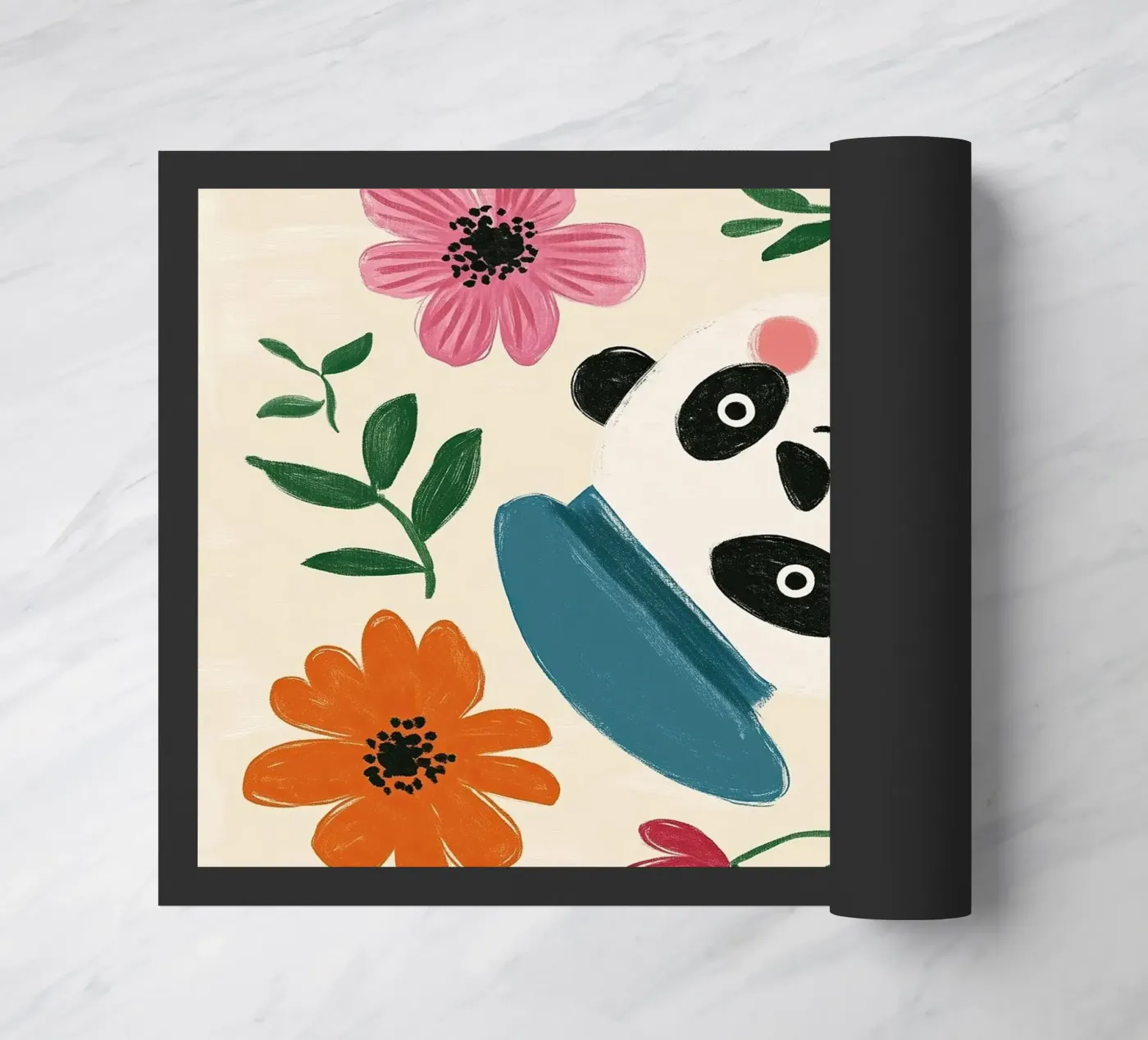 Panda Painter doormat by Lilo