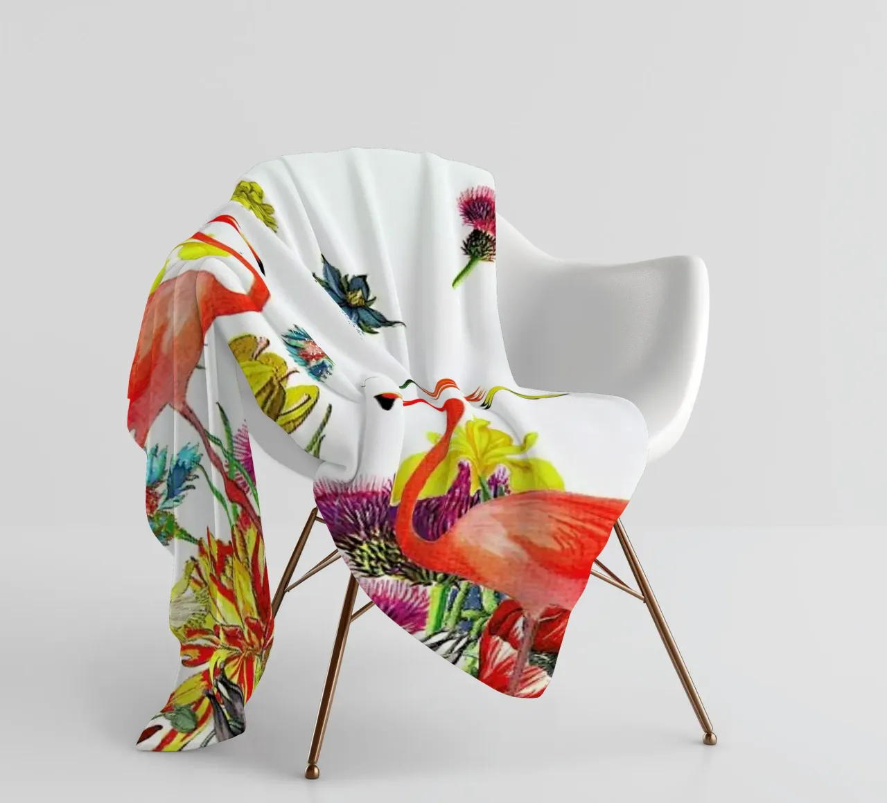 Flamingos fleecedeken van Rococco LA