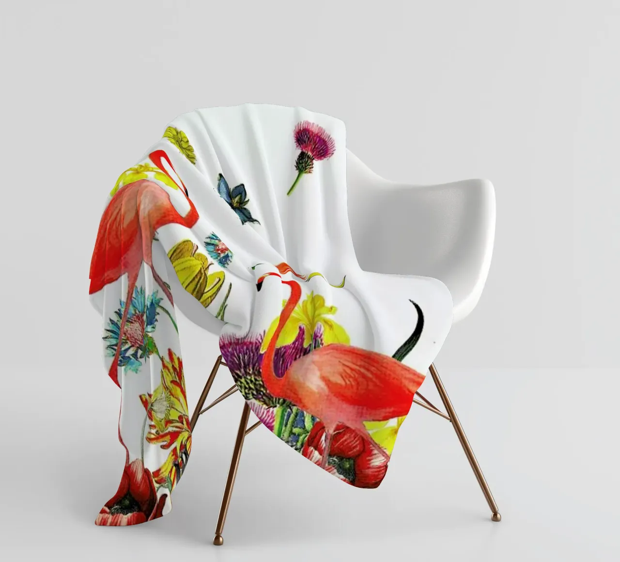 Flamingos fleecedeken van Rococco LA