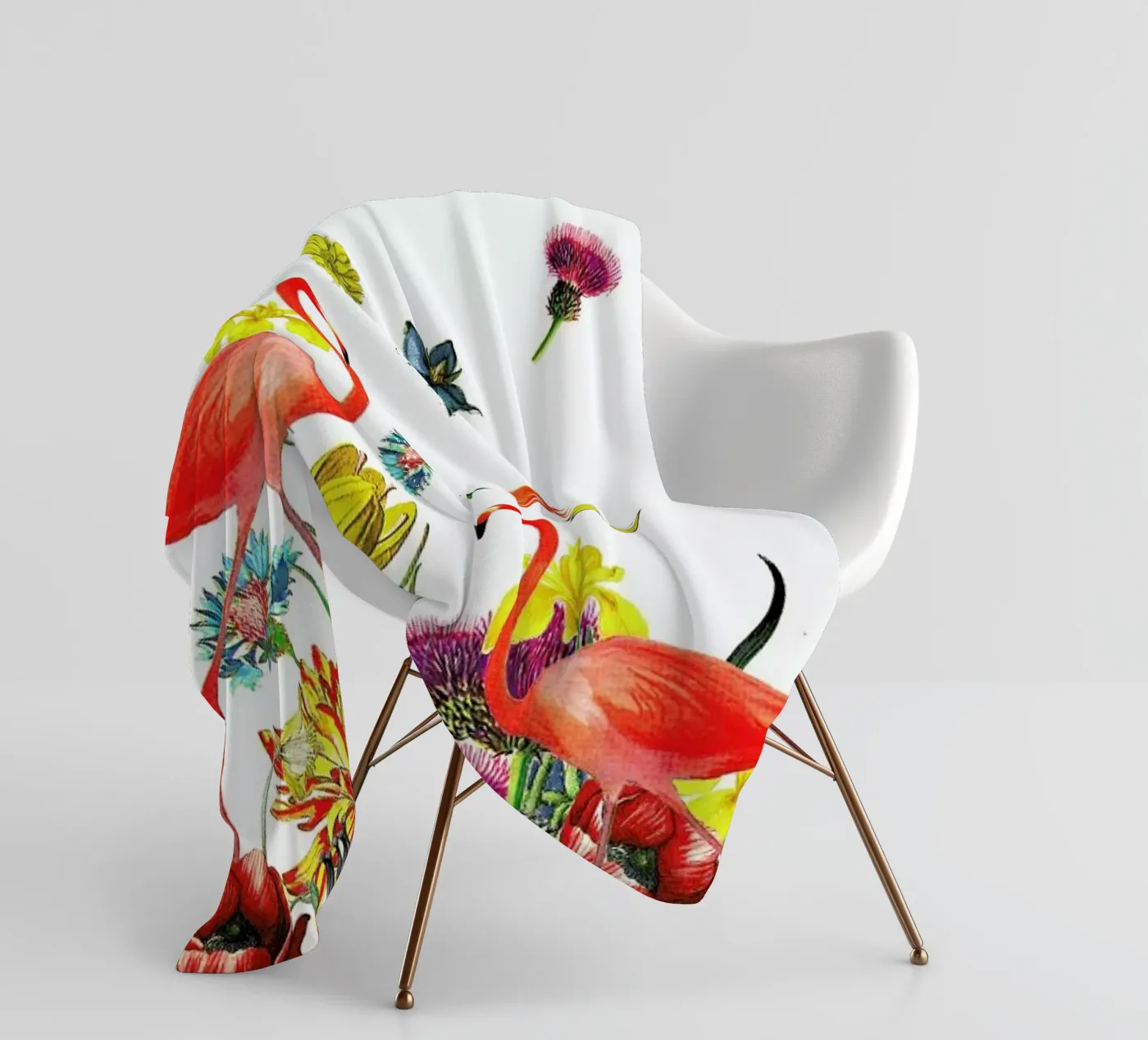 Flamingos fleecedeken van Rococco LA