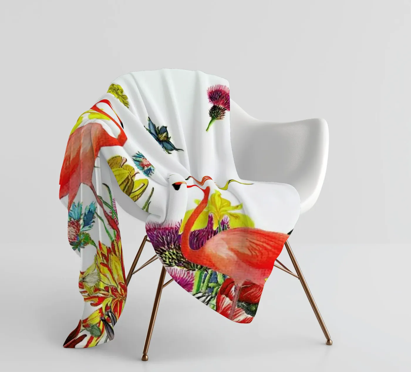 Flamingos fleecedeken van Rococco LA