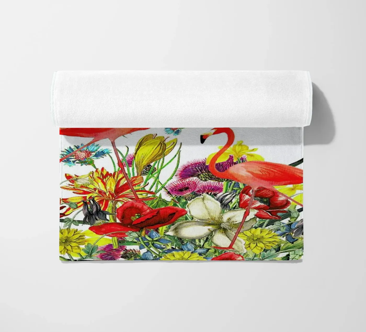 Flamingos beach towel by Rococco LA