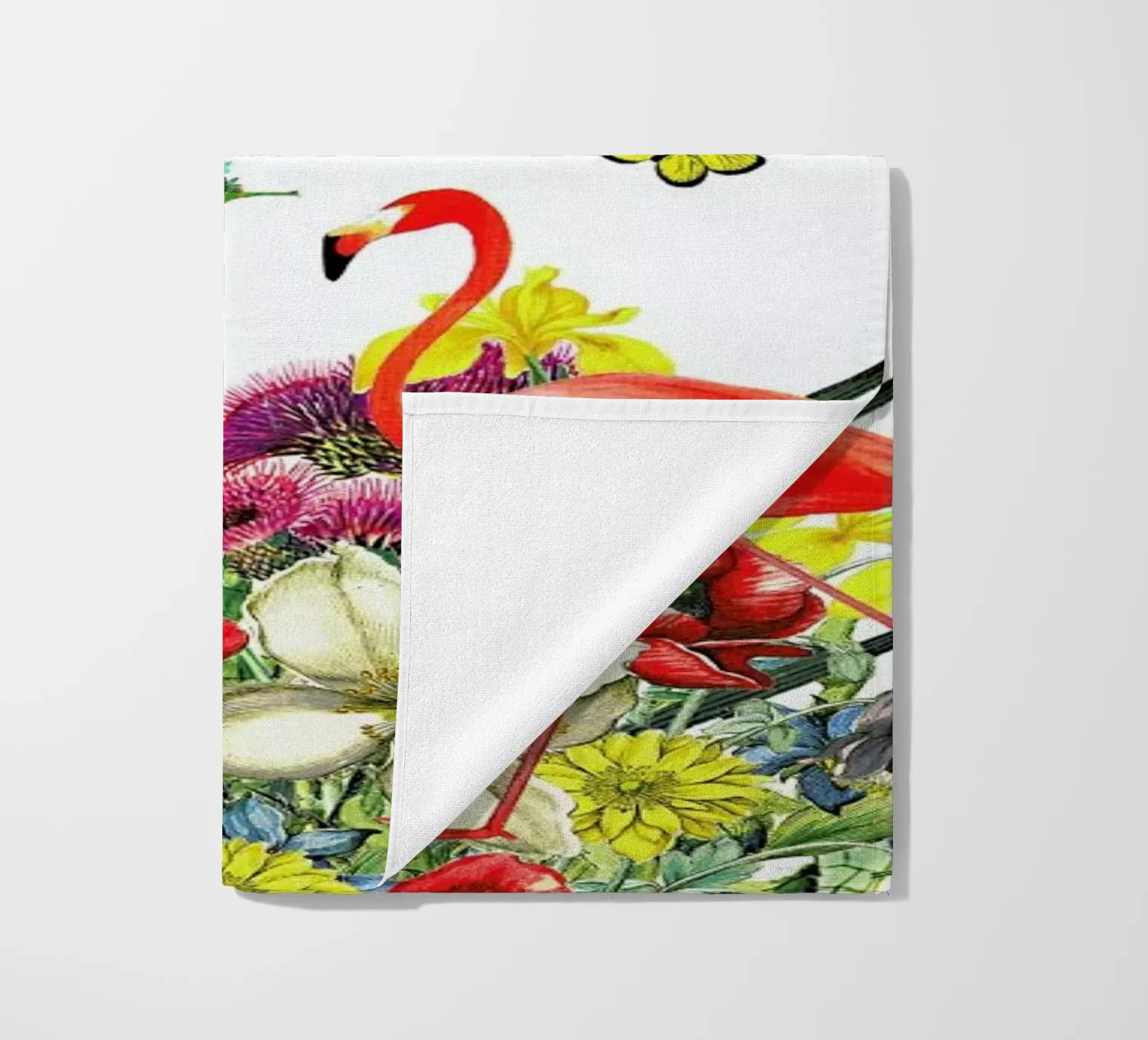 Flamingos beach towel by Rococco LA
