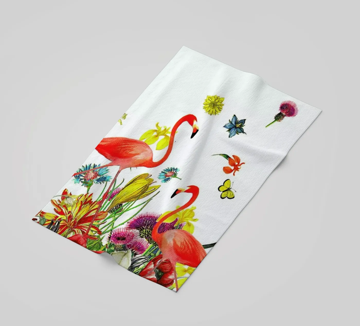 Flamingos beach towel by Rococco LA