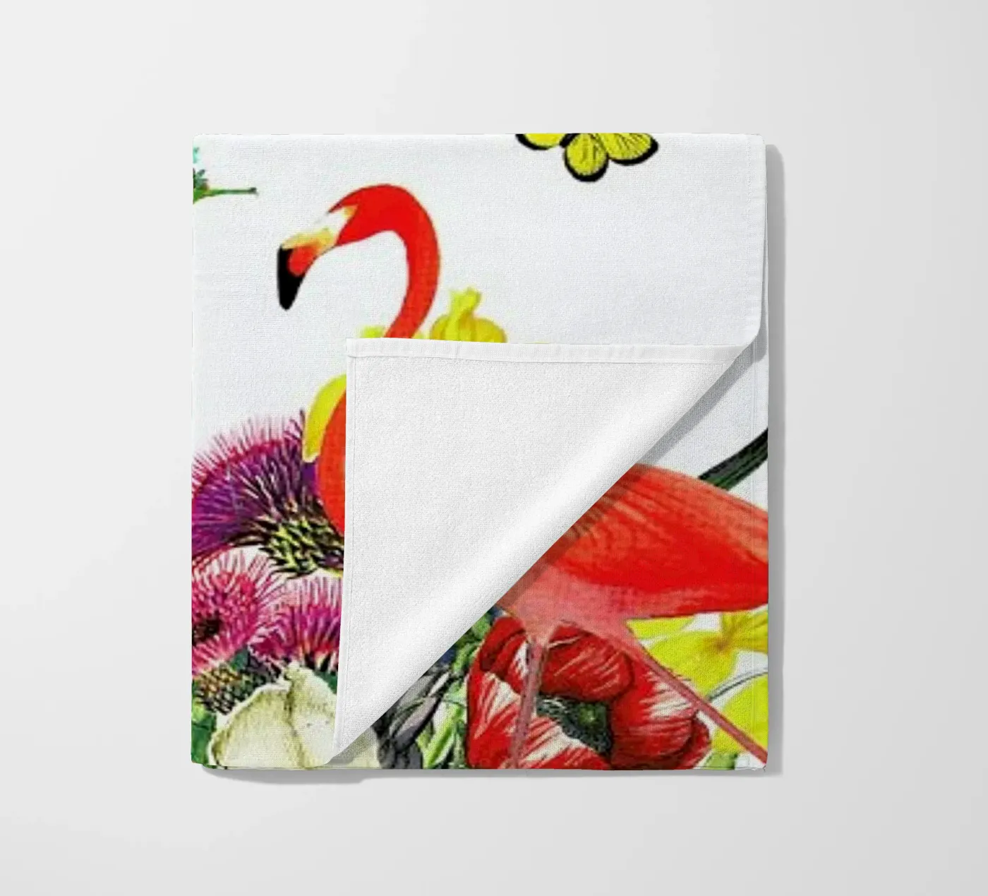 Flamingos beach towel by Rococco LA